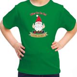 Bellatio Decorations kerst t-shirt voor kinderen - Kado Gnoom - groen - Kerst kabouter - Kerstdiner