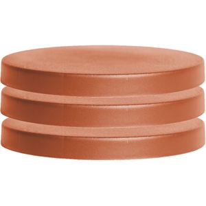 3x stuks plantenonderzetter/multiroller rond terracotta kunststof 30 cm - Trolleys voor kamerplanten