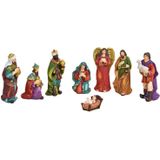 G. Wurm Kerststalfiguren - 8-delig - polystone - 3 tot 12 cm - religieuze beelden/kerststallenfiguren