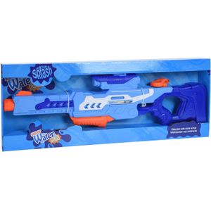 1x Waterpistolen/waterpistool blauw van 77 cm kinderspeelgoed - waterspeelgoed van kunststof - grote waterpistolen