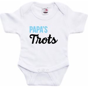 Papas trots tekst baby rompertje wit jongens en meisjes - Kraamcadeau/ Vaderdag cadeau - Babykleding