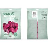 100x Fuchsia roze ballonnen 26 cm eco/biologisch afbreekbaar - Milieuvriendelijke ballonnen - Feestversiering/feestdecoratie - Fuchsia roze thema - Themafeest versiering