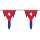 3x stuks polyester vlaggenlijn Cuba 5 meter - Landen thema feestartikelen/versiering