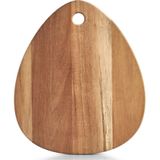 1x Druppel vormige houten snijplanken 30 cm - Zeller - Keukenbenodigdheden - Kookbenodigdheden - Snijplanken/serveerplanken - Houten serveerborden - Snijplanken van hout