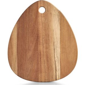 1x Druppel vormige houten snijplanken 30 cm - Zeller - Keukenbenodigdheden - Kookbenodigdheden - Snijplanken/serveerplanken - Houten serveerborden - Snijplanken van hout