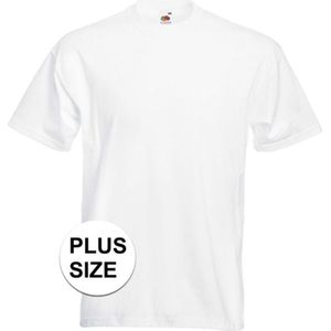 Grote maten basic witte t-shirt voor heren - voordelige katoenen shirts