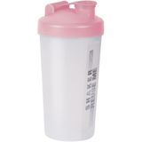 Juypal Shakebekers/Shakers/Bidons - 2x - 700 ml - transparant/roze - kunststof