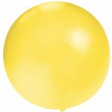 Set van 10x stuks groot formaat gele ballon met diameter 60 cm - Feestartikelen/versieringen
