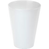 Juypal drinkbekers - 4x - wit - kunststof - 430 ml - herbruikbaar - BPA-vrij