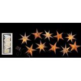Kerstverlichting op batterijen lichtsnoer met witte papieren sterren 250 cm - Snoer met verlichte sterren - verlichting