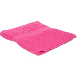 Voordelige handdoek fuchsia roze 50 x 100 cm 420 grams - Badkamer textiel badhanddoeken