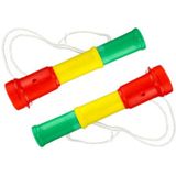 4x stuks toeter rood-geel-groen 20 cm - Feesttoeter kleuren van carnaval Maastricht/Ghana