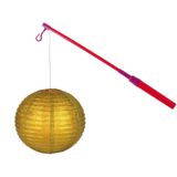 Lampionstokje 40 cm - met lampion - goud - D25 cm - Sint Maarten