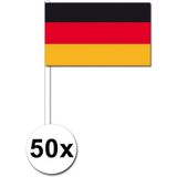 50 Duitse zwaaivlaggetjes 12 x 24 cm