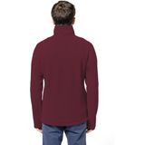 Kariban Fleece trui - bordeaux rood - halve ritskraag - warme winter sweater - heren - polyester