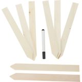 Pro Garden Plantenstekers houten stokjes - set 80x - 20 x 2 cm - planten/kruiden labelen