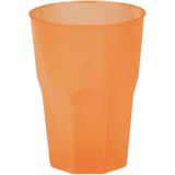 Santex drinkglazen frosted - oranje - 24x - 420 ml - onbreekbaar kunststof - Cocktailglazen