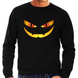 Monster gezicht halloween verkleed sweater zwart voor heren - horror trui / kleding / kostuum