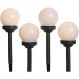 Lumineo solar prikspots - set 12x - bollen verlichting - H27 cm - warm wit