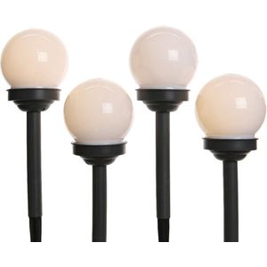 Lumineo solar prikspots - set 12x - bollen verlichting - H27 cm - warm wit