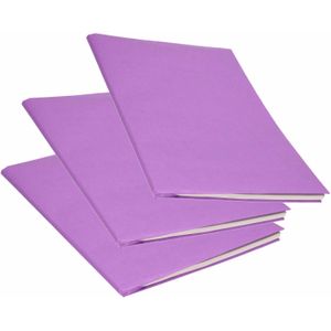 3x Rollen kraft inpakpapier paars  200 x 70 cm - cadeaupapier / kadopapier / boeken kaften