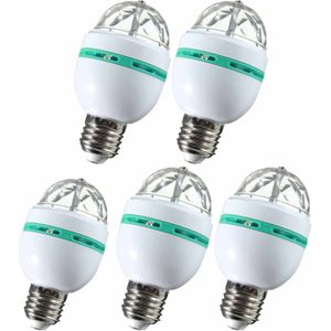 Pakket van 5x stuks disco lampen/lichten E27 fitting 30 effecten - disco bol voor fitting