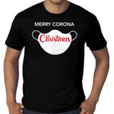 Grote maten Merry corona Christmas fout Kerstshirt / Kerst t-shirt zwart voor heren - Kerstkleding / Christmas outfit