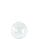 12x Transparante hobby/DIY kerstballen 8 cm - Knutselen - Kerstballen maken hobby materiaal/basis materialen