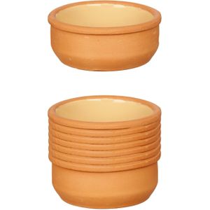 La Dehesa - Set 12x tapas/creme brulee schaaltjes terracotta/geel 8 cm