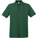 Donkergroen polo shirt premium van katoen voor heren - Polo t-shirts voor heren