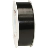 2x XL Hobby/decoratie zwarte kunststof sierlinten 4 cm/40 mm x 91 meter- Luxe kwaliteit - Cadeaulint kunststof lint/ribbon