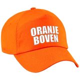 4x stuks nederland fan cap / pet - oranje boven - volwassenen - EK / WK - Holland supporter petje / kleding