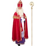 Sinterklaas kostuum - inclusief gouden staf 185 cm