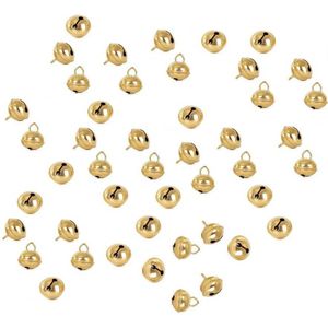 24x Metalen belletjes goud met oog 12 mm hobby/knutsel benodigdheden - Kerst kersmuts belletjes - Kattenbellen - Hobby- en Knutselmateriaal