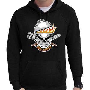 Reaper bbq / barbecue hoodie zwart - cadeau sweater met capuchon voor heren - verjaardag / vaderdag kado