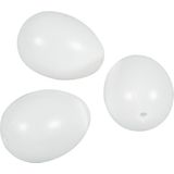 Plastic eieren 50 stuks 6 cm - Pasen versieringen - Paasdecoratie hobby en knutsel materialen