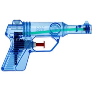 Waterpistool/waterpistolen blauw 13 cm