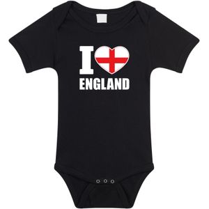 I love England baby rompertje zwart jongens en meisjes - Kraamcadeau - Babykleding - Engeland landen romper