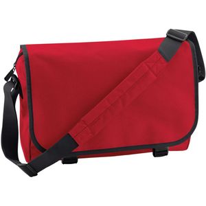 Bagbase Schoudertas/Messenger bag - rood - heren/dames - 41 x 31 x 12 cm - schooltas/laptoptas