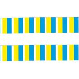 2x stuks papieren slinger Oekraine 4 meter - Oekrainse vlag - Supporter feestartikelen - Landen decoratie/versiering