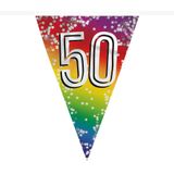 Boland Party 50e jaar verjaardag feestartikelen versiering - 100x ballonnen/2x leeftijd vlaggetjes