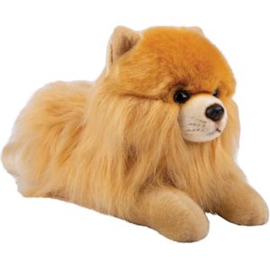 Pluche knuffel dieren Pomeranian/dwergkeeshond 30 cm - Speelgoed knuffelbeesten - Honden soorten