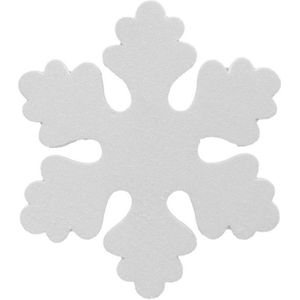 1x Witte decoratie sneeuwvlok van foam 25 cm - Kerstversiering/kerstdecoratie sneeuwvlokken