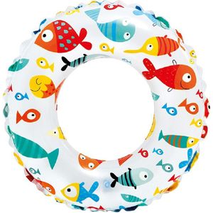 Opblaasbare transparante zwemband vis 51 cm - Zwembenodigdheden - Zwemringen - Zee/oceaan thema - Vissen print zwembanden voor kinderen
