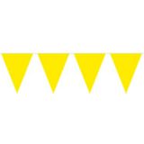 Zwart/Gele feest punt vlaggetjes pakket - 80 meter - slingers / vlaggenlijn