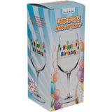 Happy Birthday cadeau glas 50 jaar verjaardag en A5-size wenskaart