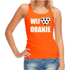 Oranje fan tanktop voor dames - wij houden van oranje - Holland / Nederland supporter - EK/ WK kleding / outfit