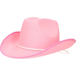 Roze vilten cowboyhoed voor volwassenen - Verkleedhoeden