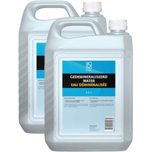 Bleko Accuwater/Demiwater - 2x - gedemineraliseerd water - fles 5 liter- water zonder zouten - voor ruiten/strijkijzer/auto en meer