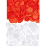 2 kilo rode en witte papier snippers confetti mix set feest versiering - 1 kilo per kleur